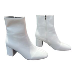 Western Faux Leather Platform Mid Calf Boot